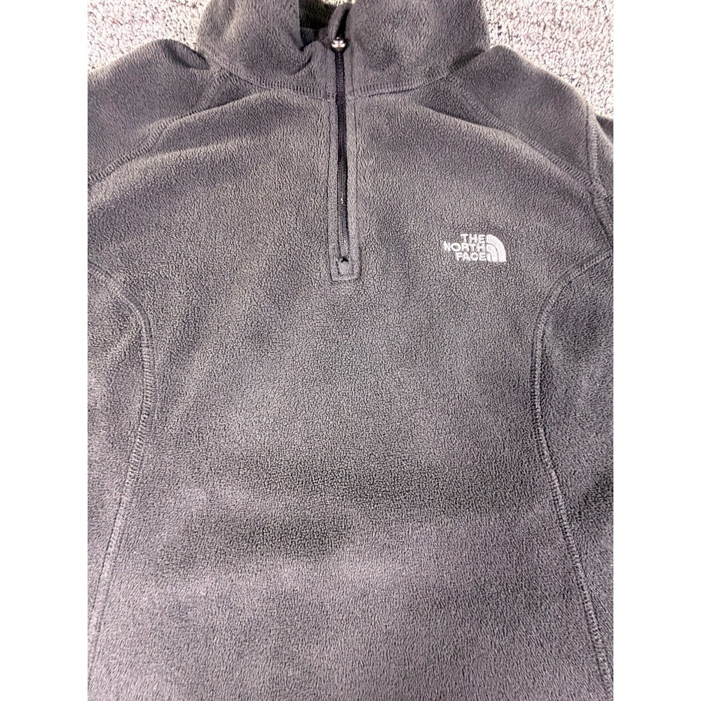 The North Face Fleece Sweatshirt Womens Medium Black Long Sleeve Quarter Zip - Picture 6 of 16